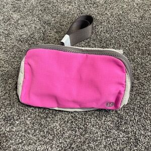 Lululemon Pink and Gray Everywhere belt bag 1L